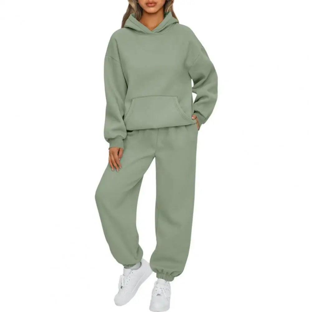 Women's Sets Hoodies Pants 2 Piece Outfits Aesthetic Sportswear Sweatsuit Plus Size Pink Tracksuit