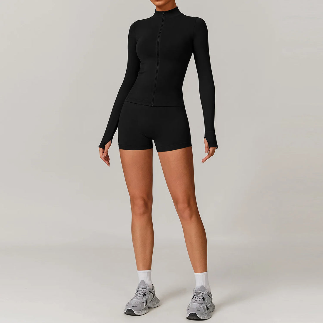 Yoga Set 2/3PCS Gym Clothes Sportswear Yoga Suits For Women Long Sleeve Crop Top Fitness Set Tracksuits Sports Bra Gym Leggings - ATFH