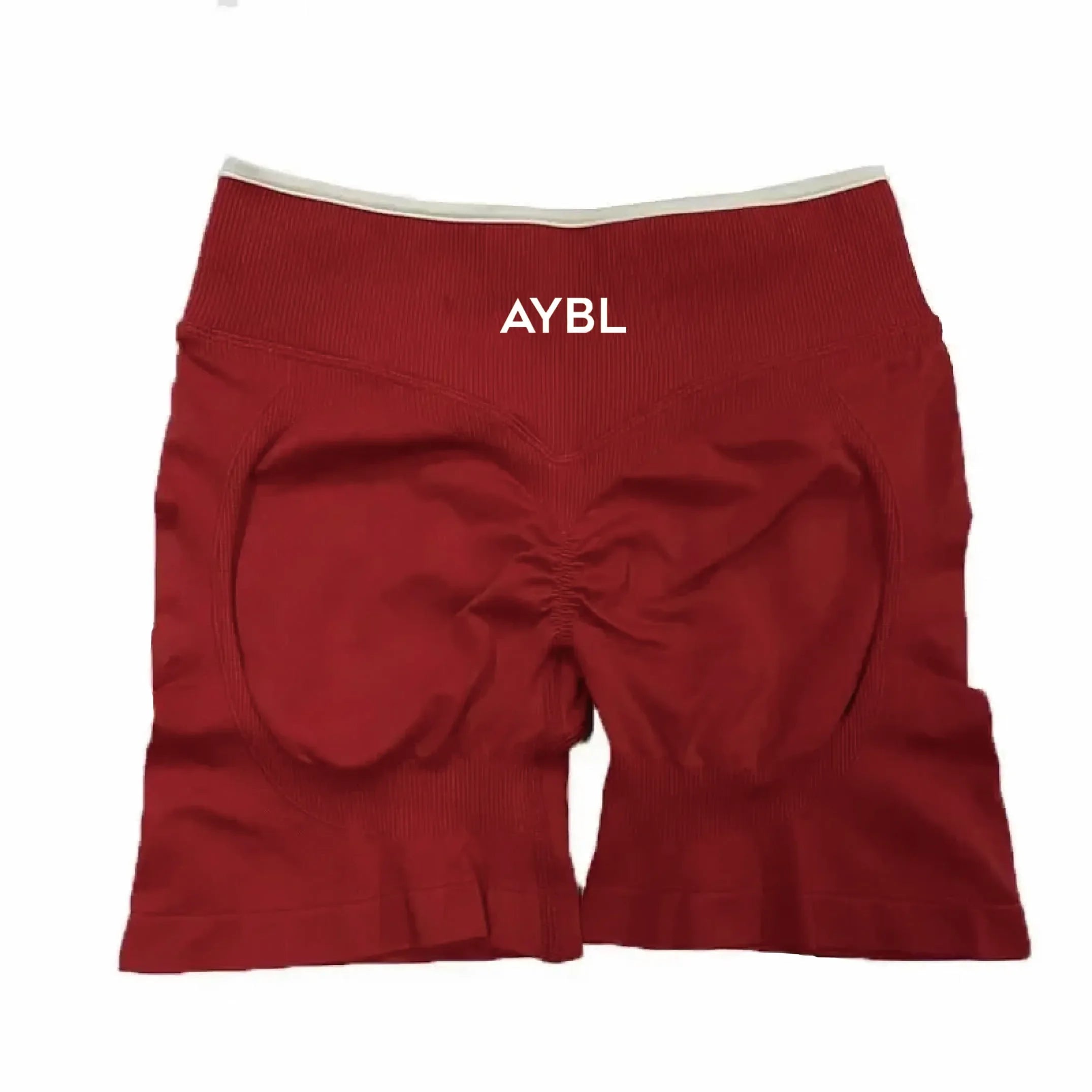 Short De Sport Blanc Sans Couture Pour Femme  Taille Haute, Effet Push-up, Ldéal Pour Le Yoga Et La Course A Pied