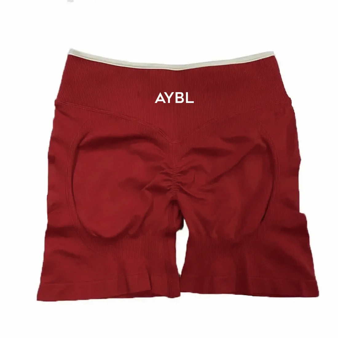 Short De Sport Blanc Sans Couture Pour Femme  Taille Haute, Effet Push-up, Ldéal Pour Le Yoga Et La Course A Pied