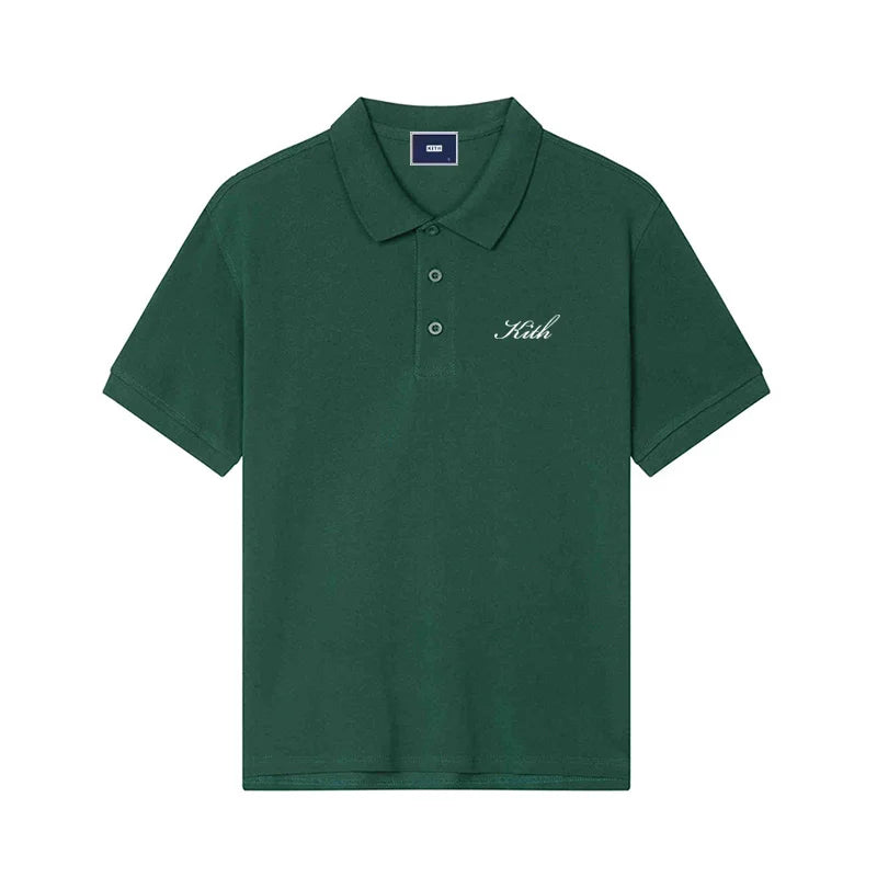 Japan Korea Quality 100%Cotton Solid polo T Shirt Mens Short Sleeve Fashion Trend Clothing Woman Summer Letter Embroidery Tops