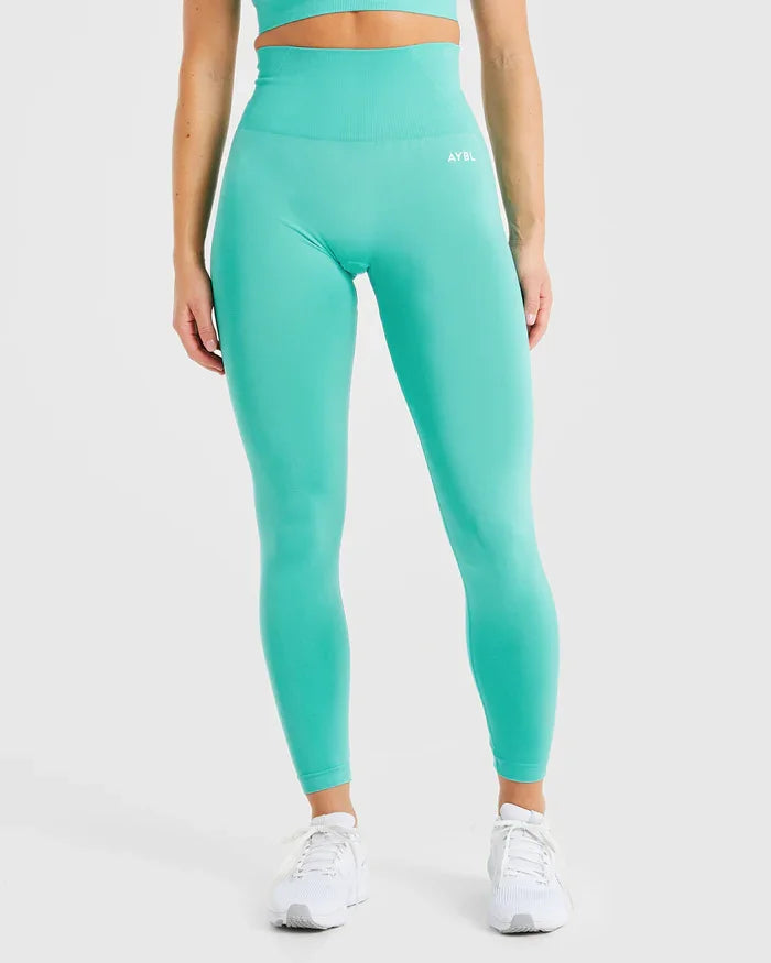 Trendy Leggings Scrunch Seamless Yoga Women Legging Gym Sports Pants Low Ribbed Band High Stretch Fitness Tights Pant - ATFH