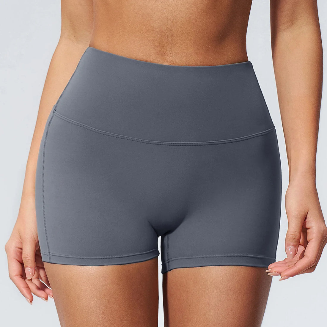 Women High Waist Sports Yoga Shorts Slim Fit Butt Lift Fitness Cycling Shirts Running Sports Shorts Female Workout Short Tights