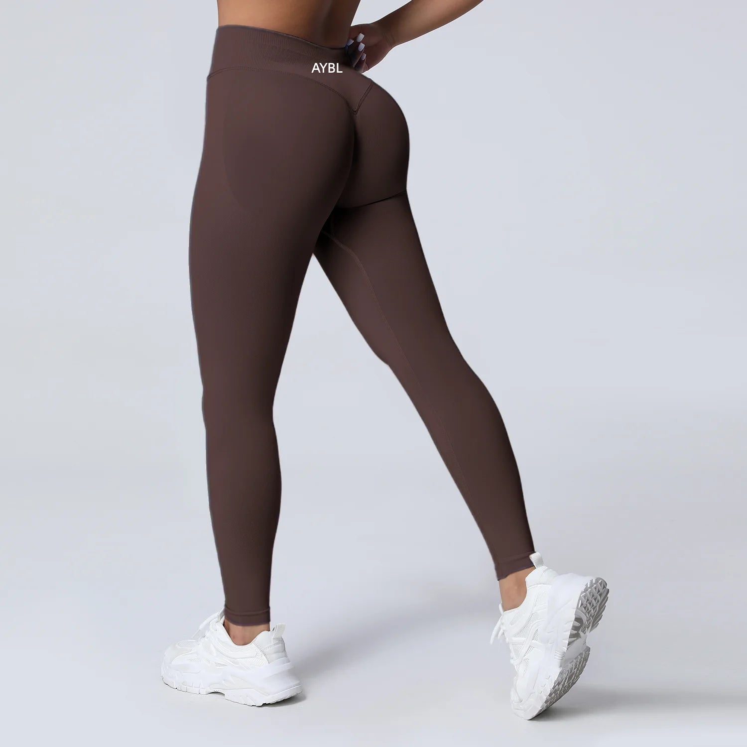 New Gym Leggings Women Seamless Yoga Pants High Waist Low Ribbed Band Fitness Leggings Fitness Sweat Wicking Workout Tights - ATFH