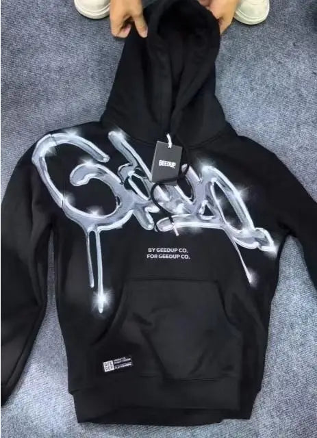100% Cotton Geedup Australia Top Quality High Street Women Men Hoodie Clothing Hip-Hop Loose Y2K Harajuku Oversized Sweatshirt - ATFH