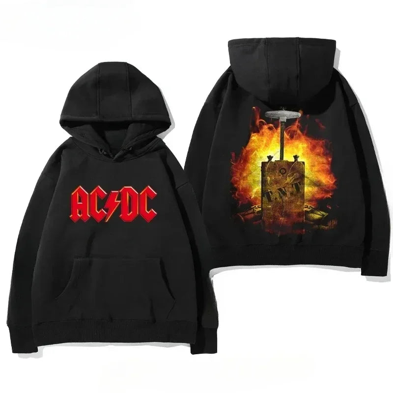 Men's hooded autumn and winter sweatshirts hooded sweatshirts casual retro long-sleeved adult sweatshirts - ATFH