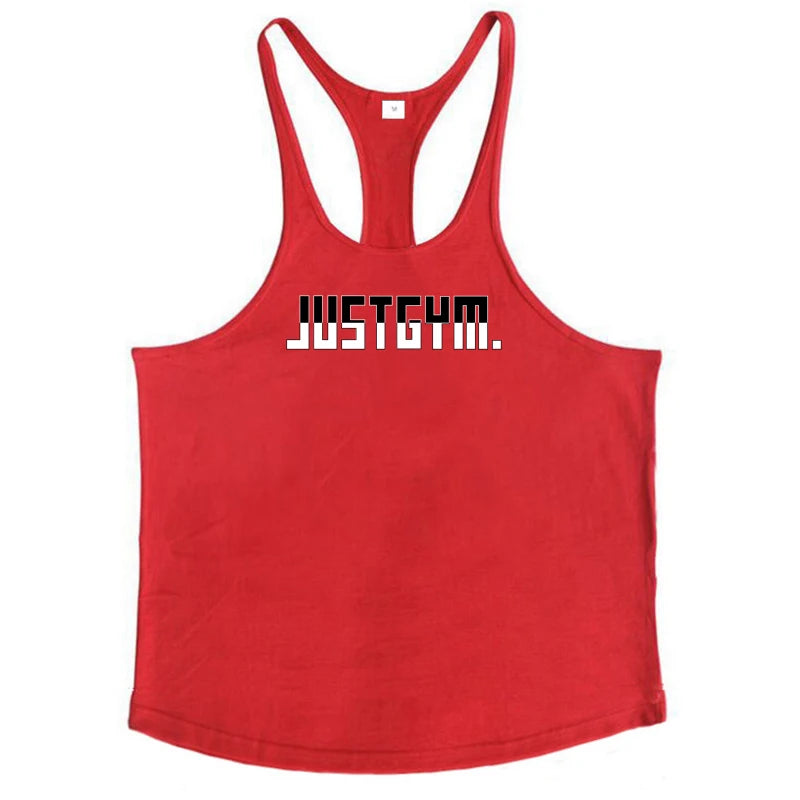 Men's Summer Running Vest Poure Cotton Sleeveless Shirt Loose Fitness Stringer Gym Workout Sports Apparel  Breathable Tank Tops