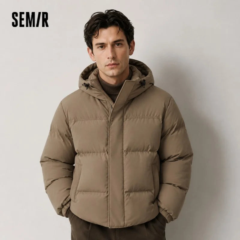 Semir Down Jacket Men Waterproof Windproof 2026 Winter New Shoulder-Fitting Outerwear Couple Down Jacket