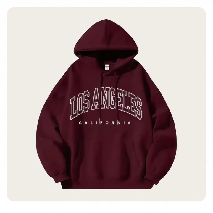 American Fashion Trend Unisex Autumn and Winter Fleece-Lined Thick Oversized American-Style Printed Jacket Loose Casual Street Style Hooded Sweatshirt - ATFH