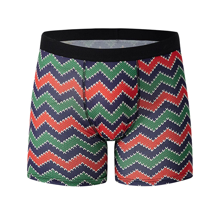 6Pcs Men's Fashion Printing Long Boxer Underwear Comfortable Plus Size Sexy Shorts Teenagers Multicolor Combination Uunderwear