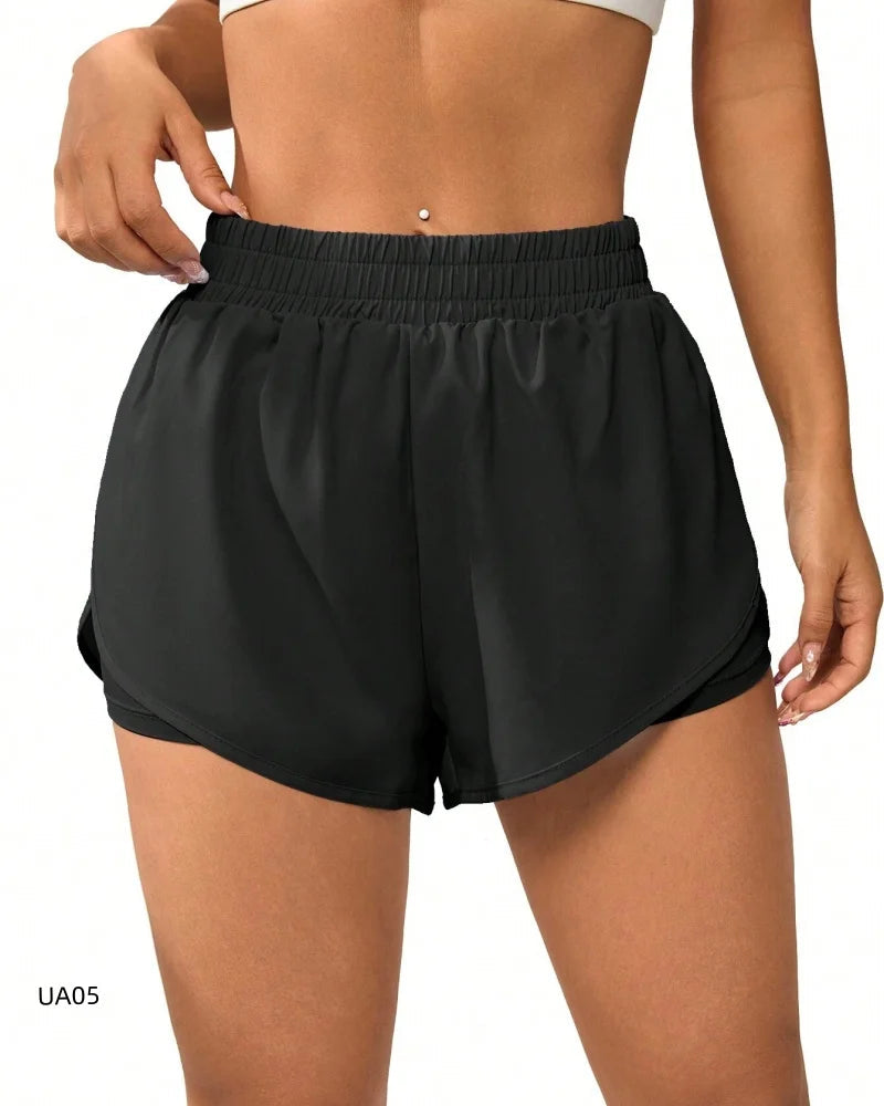 Women's 2-in-1 Flowy Quick Dry Athletic Running Yoga Gym Sport Shorts for Fitness Daily Wear Summer Essential Loose Fit Tahsi Fashion House
