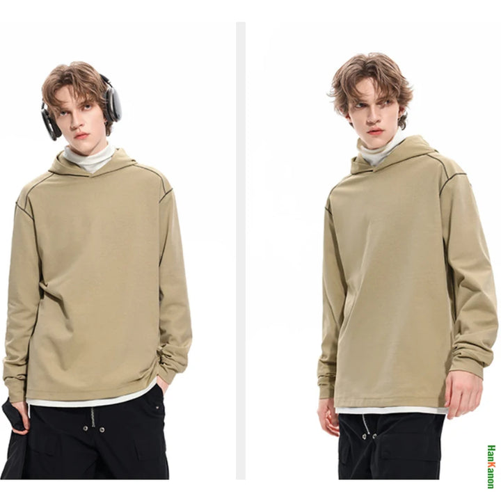 Quick - Dry Tech Hoodie: Stay Fresh All Day Solid Color Loose Casual Lightweight Hooded Sweatshirt Unisex - ATFH
