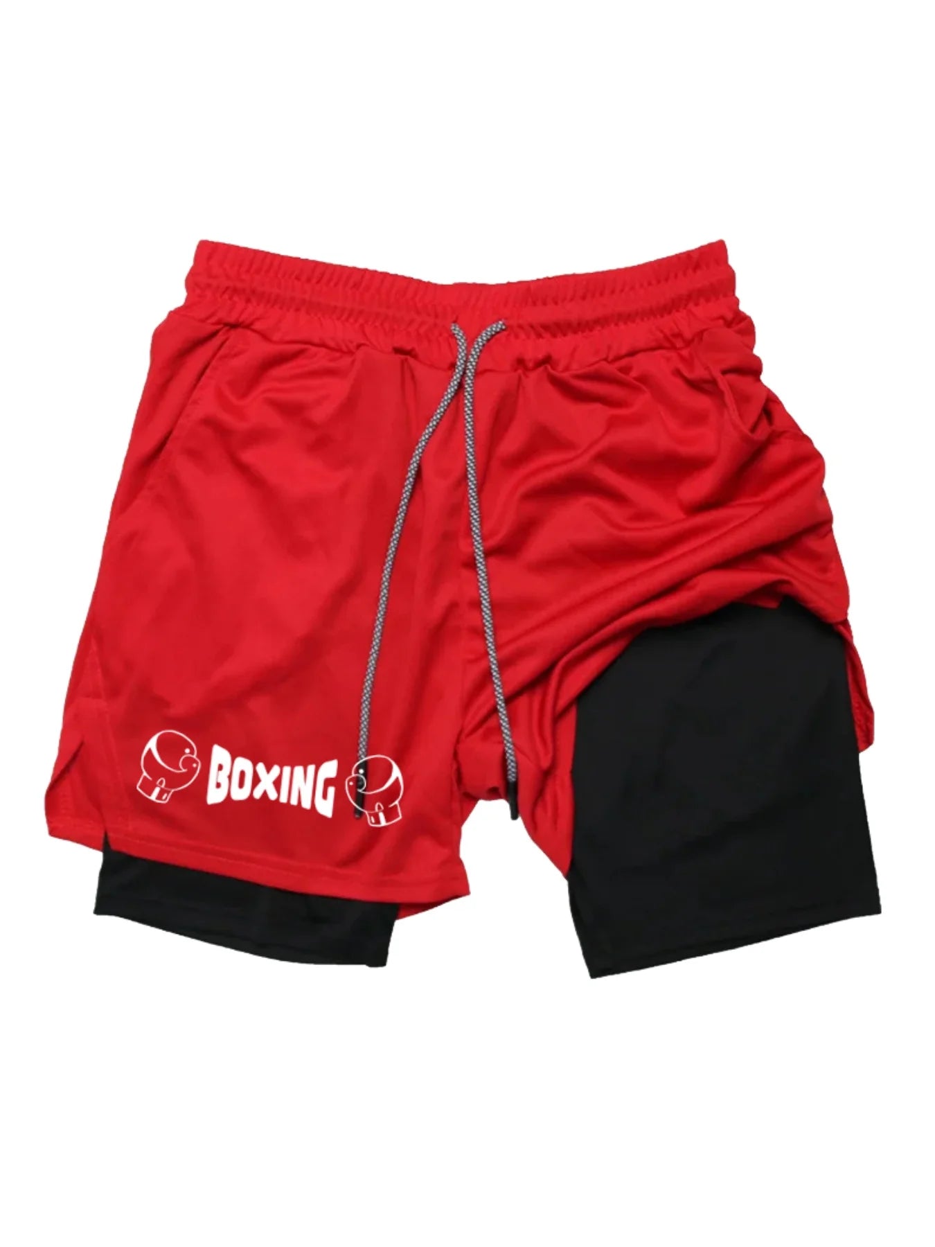 Men's 2025 New Summer Boxing Fitness 2-in-1 Shorts Breathable Sports Training Shorts