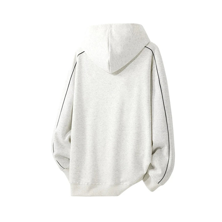 2025 Men Hoodie Cotton Unisex Oversized Long-Sleeve Sweatshirt Loose Fit Cozy Streetwear Hong Kong High-Street Casual Tops - ATFH