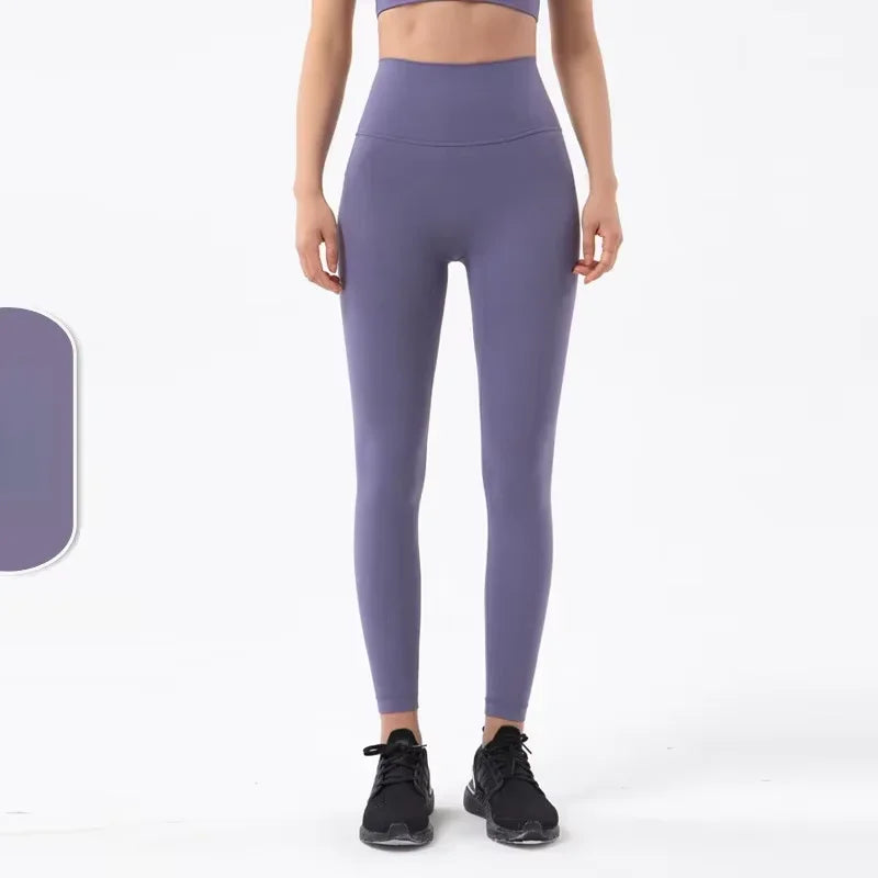 New 35 Colors Naked Feeling Yoga Pants High Waist Seamless Leggings Sport Women Fitness Gym Leggings With Pocket - ATFH