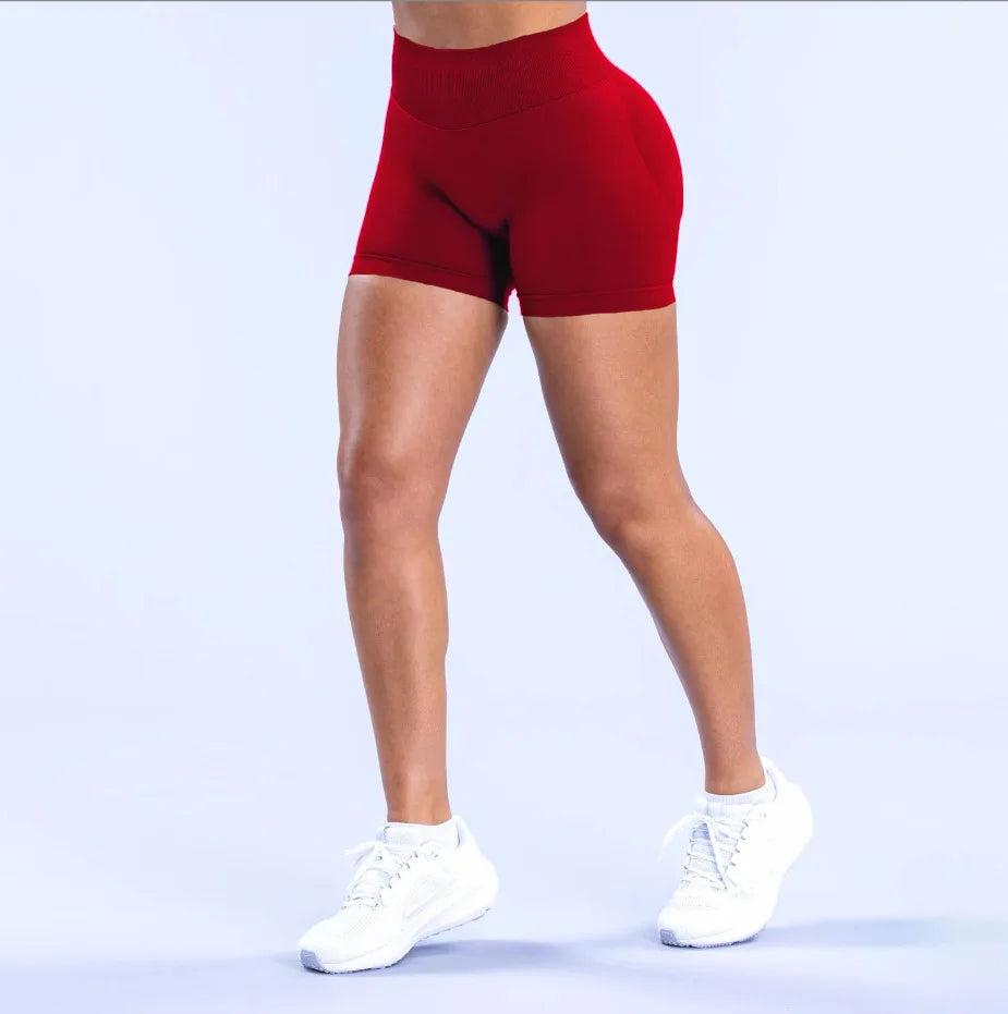Women's Low-Rise Yoga Pants Three-quarter Length Shorts Tummy Control Workout Leggings Gym Fitness Running Seamless Tights
