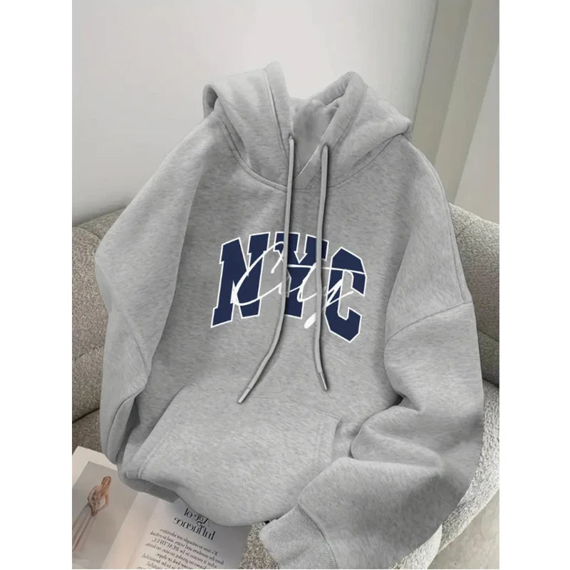 Hoodie Sweatshirt Men's Winter Loose Outerwear Youth New Style Overhead Clothing Male Fashion Spring Autumn - ATFH
