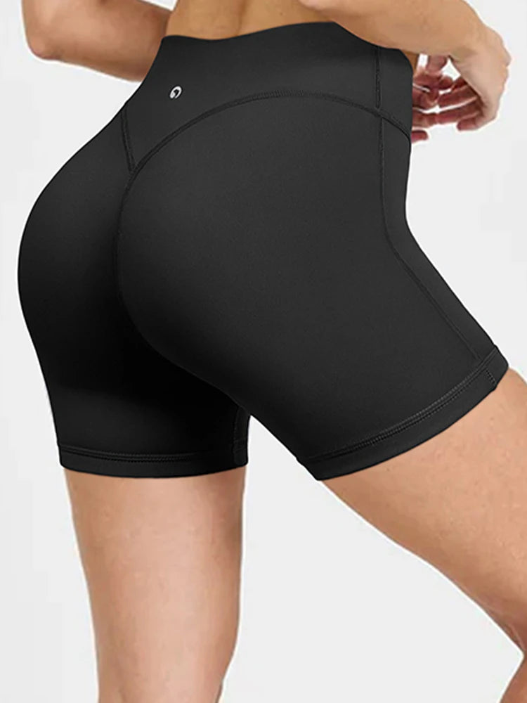 Summer Women's High-Waist Breathable Yoga Shorts High Elastic Running Tights Leggings Cycling Workout Gym Sports Shorts Tahsi Fashion House