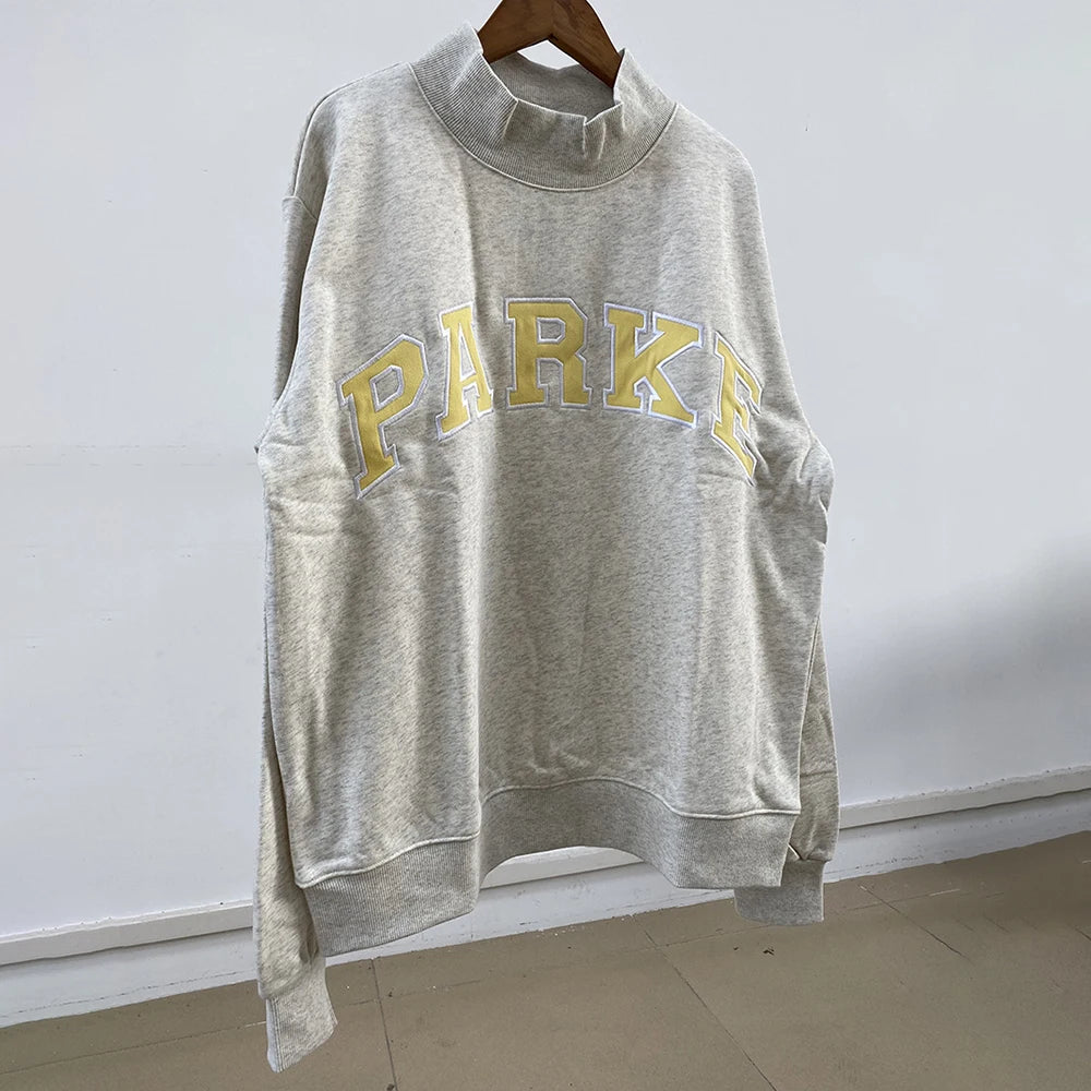 Rowan AAPK-Y012 Women O-Neck Long Sleeve Female Pullover Letter Embroidery Sweatshirts Vintage Casual Sports Lady Top 2026 - ATFH