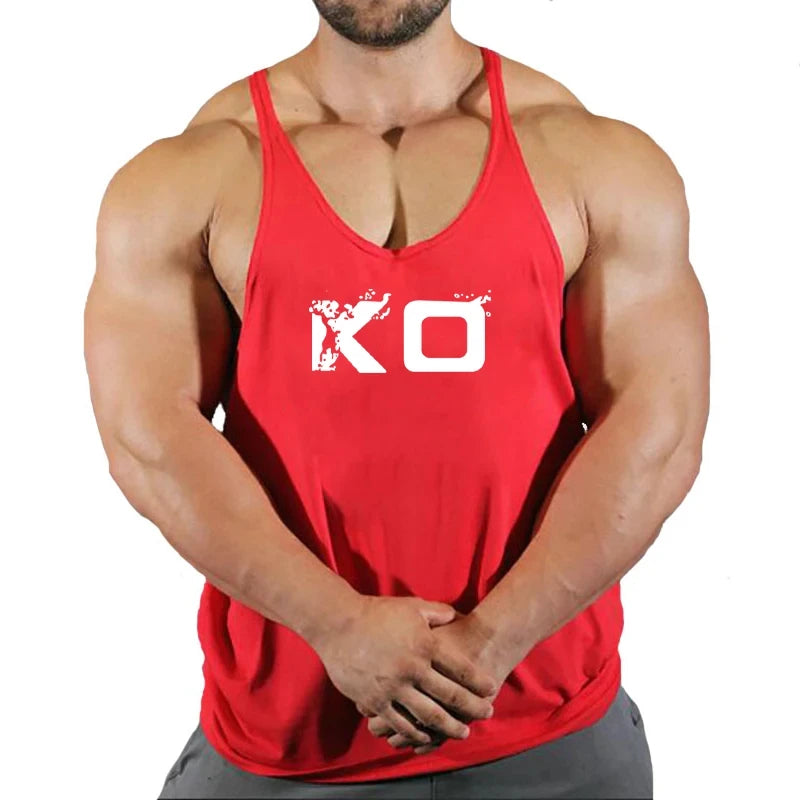 Brand Gym Stringer Tank Top Men Bodybuilding Clothing Cotton Sleeveless Shirt Man Fitness Vest Singlet Sportwear Workout Tanktop