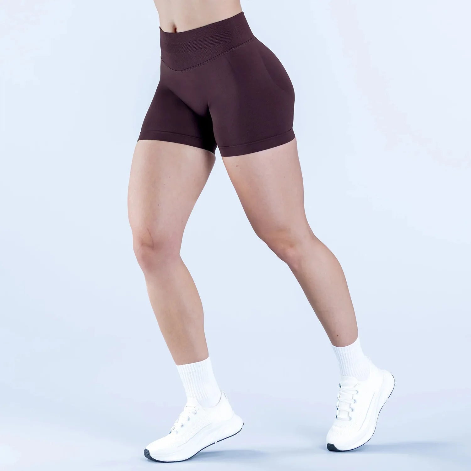 Women's Low-Rise Yoga Pants Three-quarter Length Shorts Tummy Control Workout Leggings Gym Fitness Running Seamless Tights