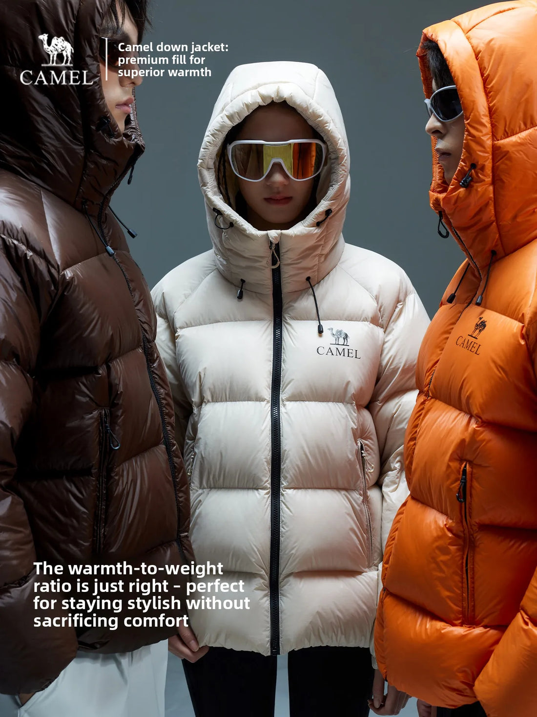 GOLDEN CAMEL Black Diamond 5PRO Down Jackets Women Men Thickened Windproof Coats Water-Repellent Fleece Hooded Puffer Jacket