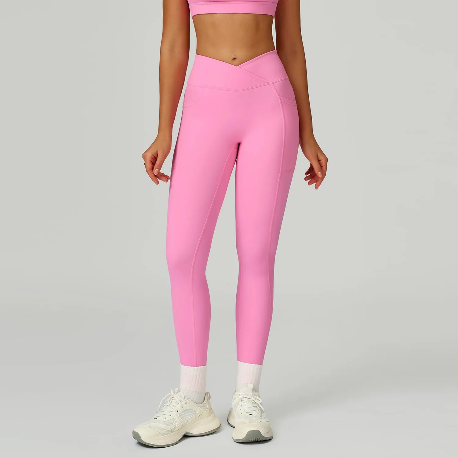 Yoga Pants Cross Waist Head Gym Leggings Women Sexy High Waist Booty Lifting Leggings Pants Women Sports Clothing Fitness Wear - ATFH