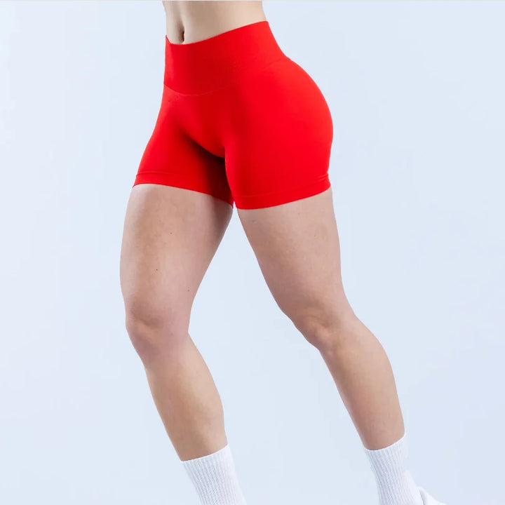 Seamless Sports Shorts Women Booty Yoga Shorts Quick Drying Fitness Tights Solid Workout Scrunch Customizable Lable