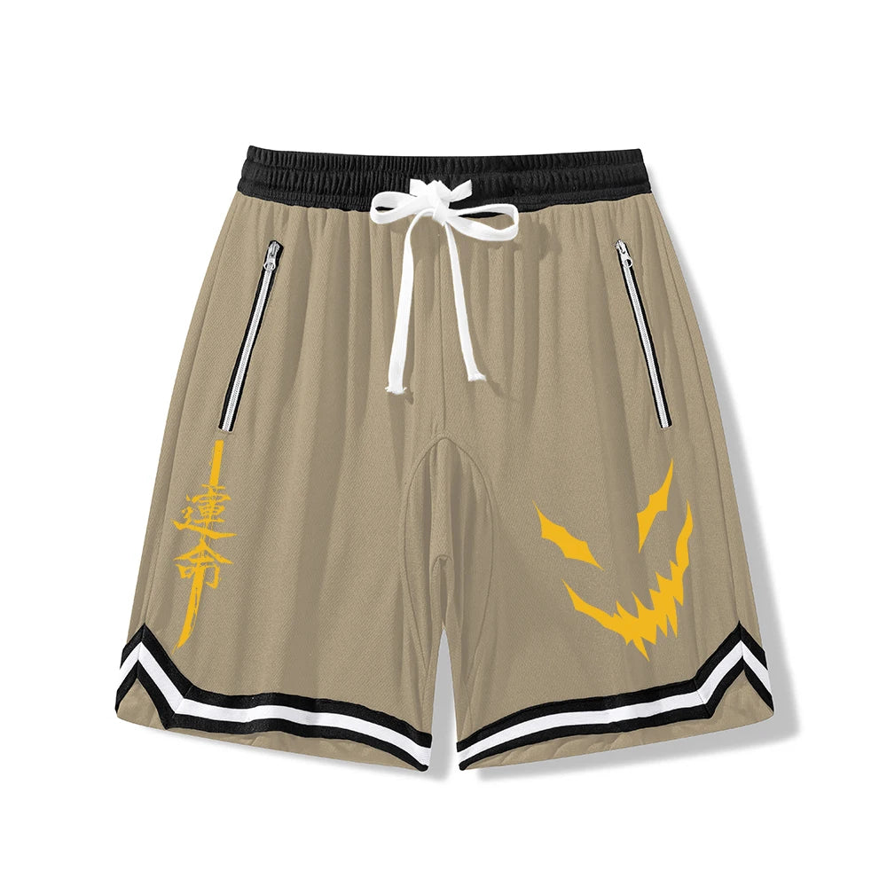 2026 New Men's Printed Sports Shorts Comfortable And Breathable Suitable For Daily Fitness Training Drawstring Adjustable Shorts