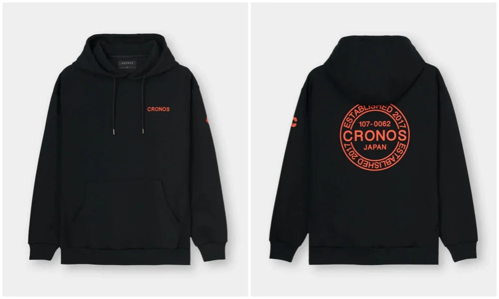 Men's Oversized Hoodie "CRONOS" Graphic Streetwear Sweatshirt Casual Long Sleeve Pullover Hip Hop Fashion Hooded Top for Male - ATFH