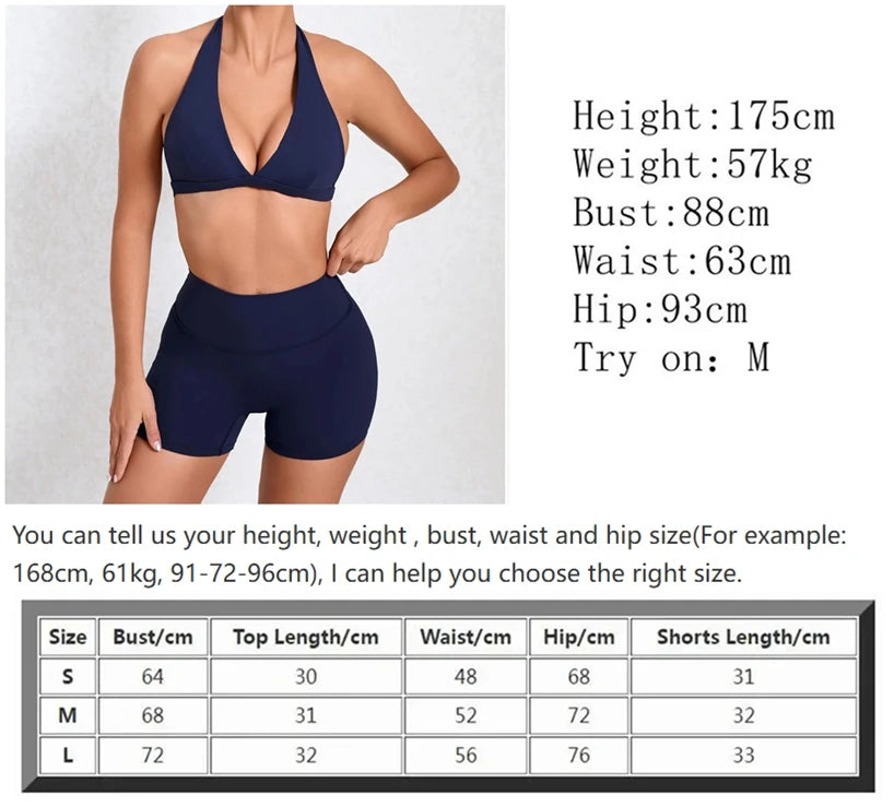 Women Gym Set Push Up Sport Outfit for Woman Sportswear Yoga Clothes Fitness Clothing Tracksuit Activewear White Red Navy Coffee - ATFH