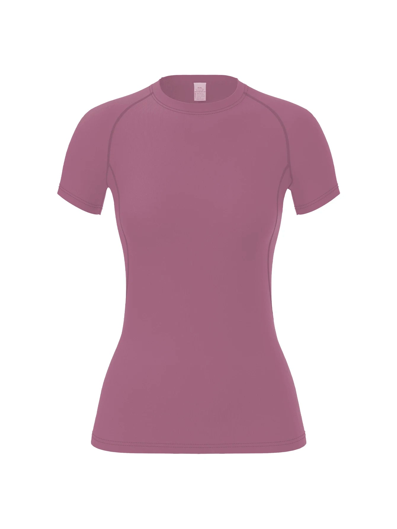 Women's compression shirt, short-sleeved sports yoga running T-shirt summer gym workout quick-drying stretch T-shirt, clothing - ATFH
