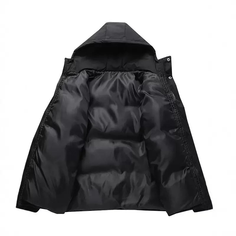 Winter Fashion Trend Windproof Thick Warm Cotton Jacket For Men's Casual Loose Sports Plus Large Size High-Quality Hooded Jacket