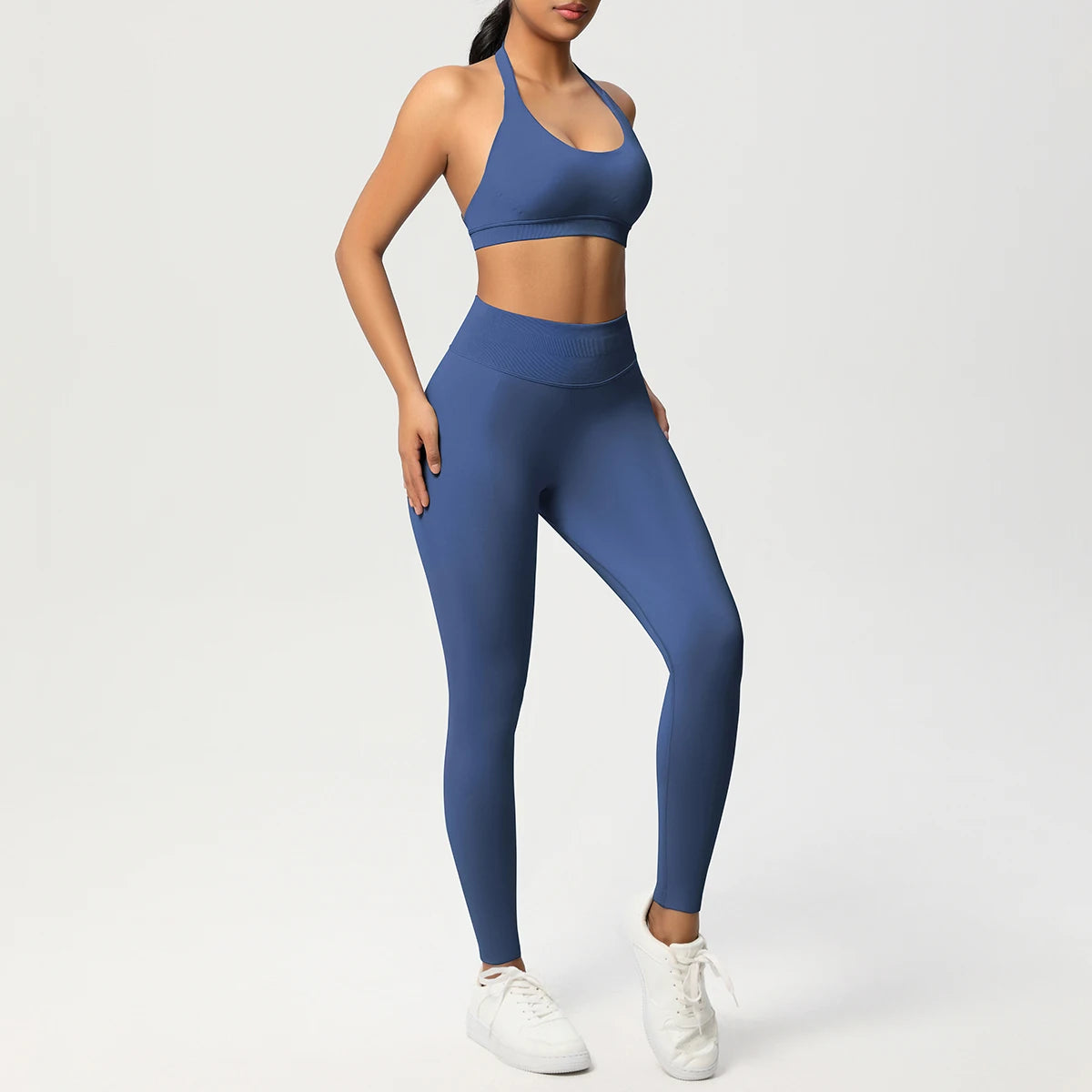 2 Piece Yoga Clothes Women's Tracksuit Athletic Wear Pilates Fitness Suit Gym Workout Push Up Clothes Sports Bra Leggings Suit - ATFH