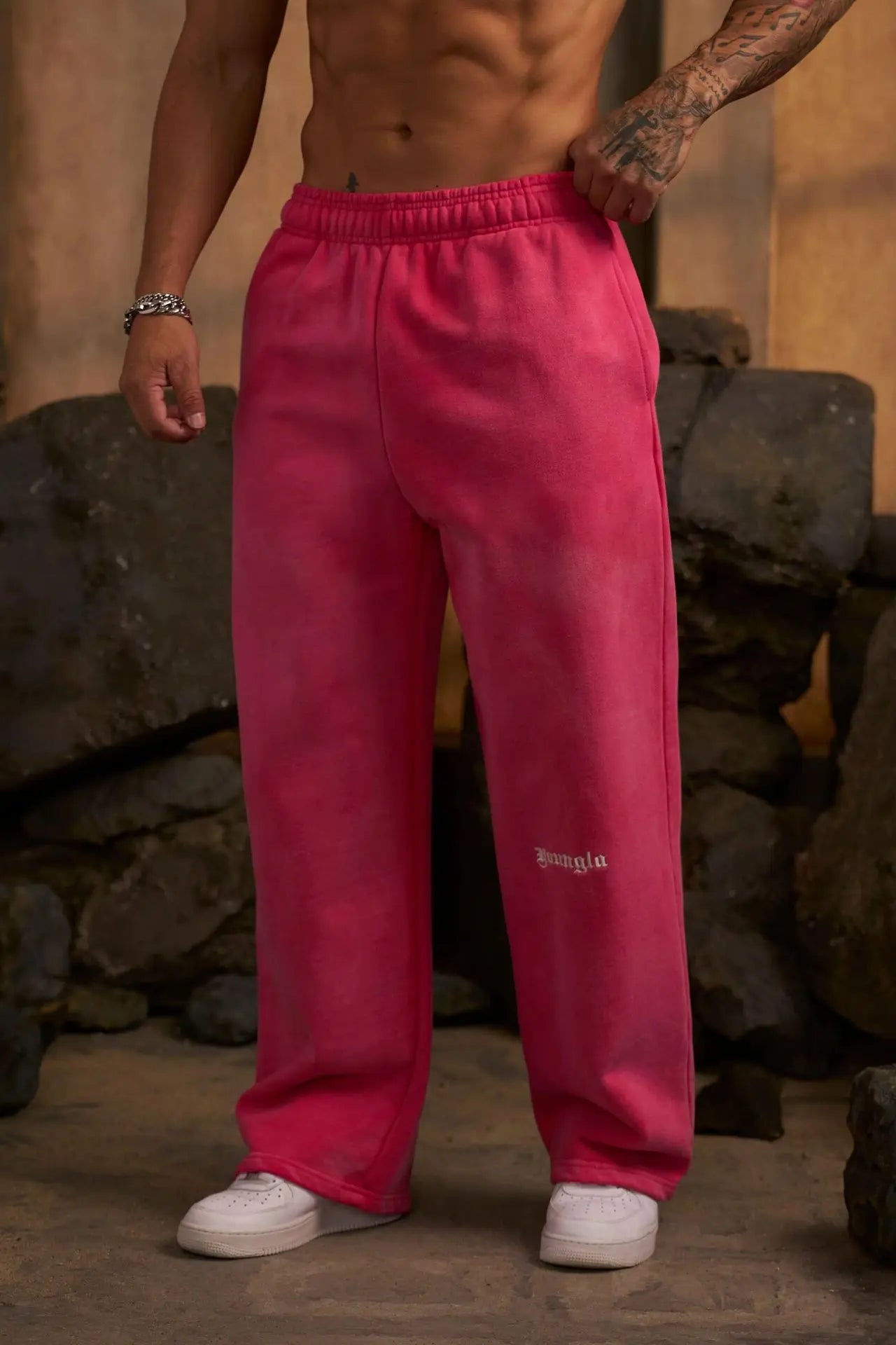 American style new men's sports pants, jogging, muscle fitness, letter embroidery, straight casual long pants