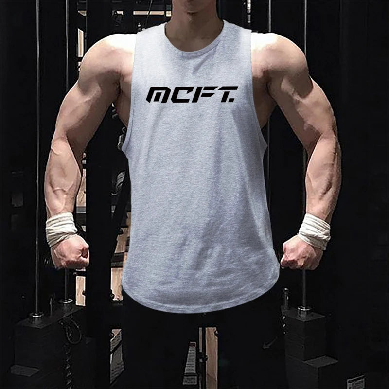 Gym Vest Muscle Sleeveless Shirt Clothing Comfortable Workout Korean Stringer Fashion Singlets Cotton Fitness Mens Tank Top