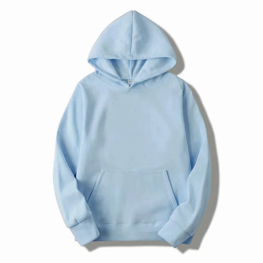 2025 Men's Solid Color Hooded Sweaters Men's Warm Wool Sweater Fashionable Street Clothing Loose  Breathable Jersey Brand Hooded - ATFH