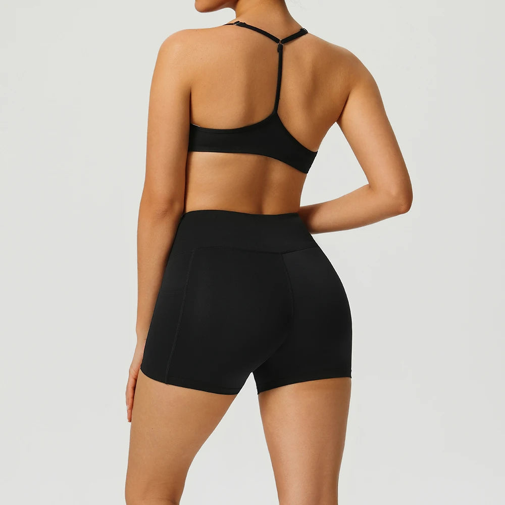 Yoga Set 2 Pieces Sports Outfits Women Clothes Fitness Tracksuit Gym Legging Workout Training Female Bra Yoga Suit Sportswear - ATFH