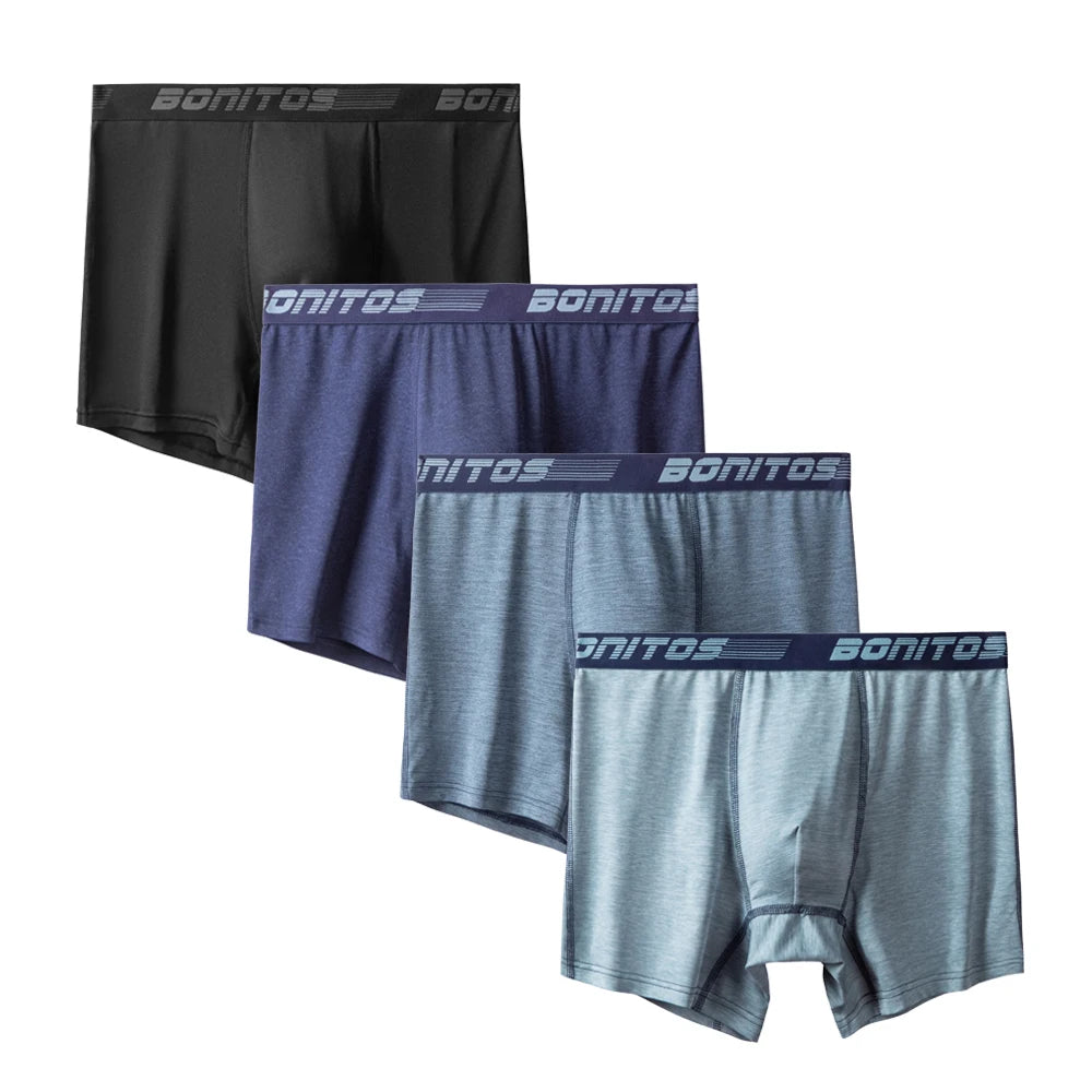 4pcs Men's Panties Sexy Underpants Mens Polyester Boxer Short Brand Underwear For Man Boxers Breathable Trunks M-XXXXL