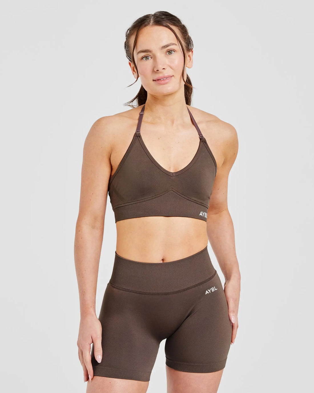 2 Pcs Impact Shorts Women Seamless Sports Yoga Pants Gym Clothes Fitness Workout Adapt Seamless Strappy Sports Bras Set Tahsi Fashion House