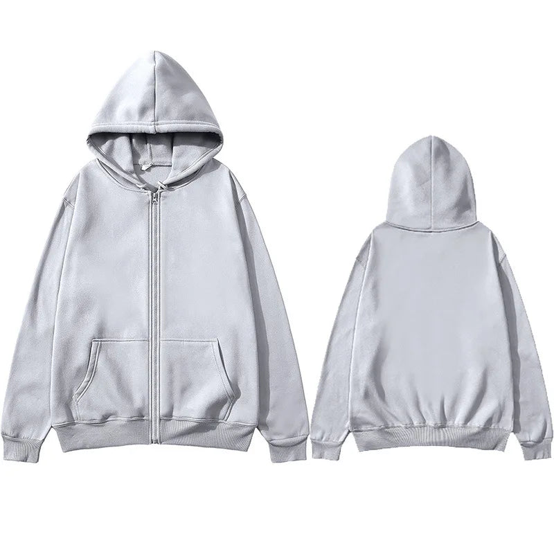 Fashionable casual zipper hoodie, hip-hop street sports shirt, skateboarding men's/women's pullover, men's hoodie - ATFH