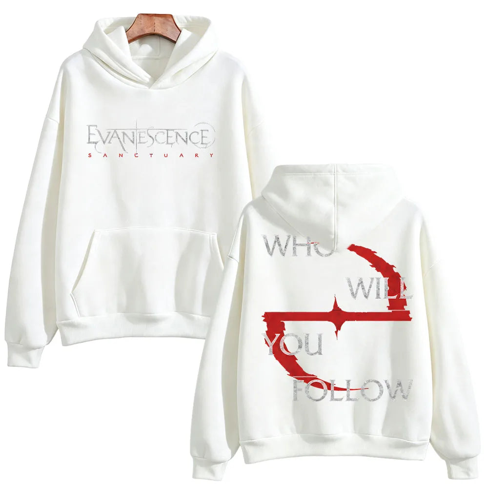 Evanescence Who Will You Follow Hoodie Unisex Gothic Rock Band Sweatshirts Long Sleeve Fans Concert Streetwear Unisex Loose Tops