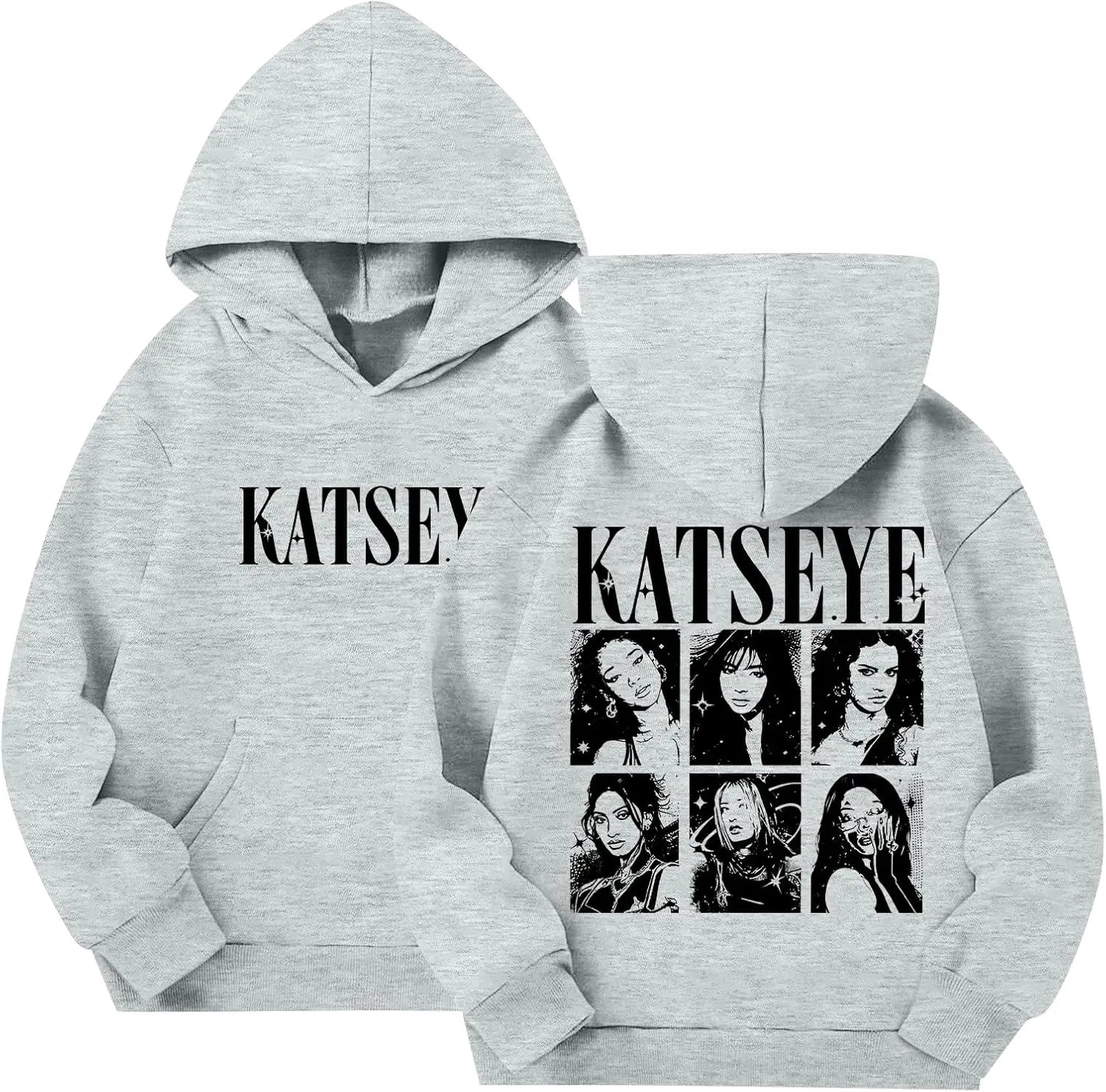 Kids Katseye Hoodies for Girls Katseye Merch Graphic Sweatshirts Long Sleeve Hoodie