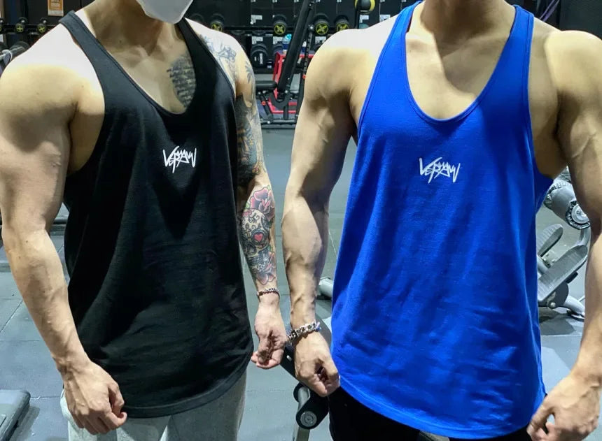 Men's Tank Tops Y Back Stringer Sleeveless Shirts for Men Workout Gym Bodybuilding