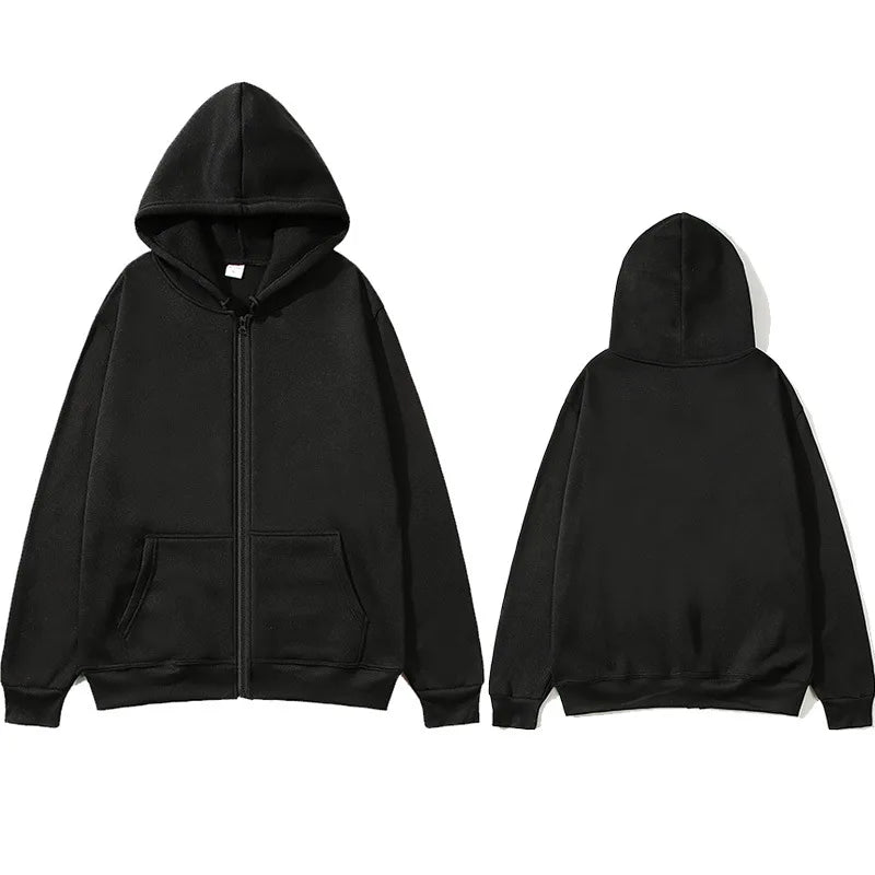 Fashionable casual zipper hoodie, hip-hop street sports shirt, skateboarding men's/women's pullover, men's hoodie - ATFH