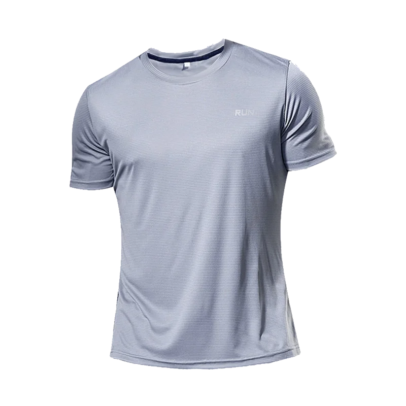 Men's Quick Dry Short Sleeve T-Shirt Moisture Wicking round Neck Gym Running Sport Shirt Lightweight Training Exercise Top