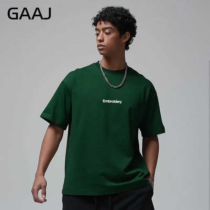 Embroidery Custom Premium T shirt 230gsm 100% Cotton,DIY Customize Text Logo Tee,Dropshipping Fashion Brand Men Women Clothing ATFH