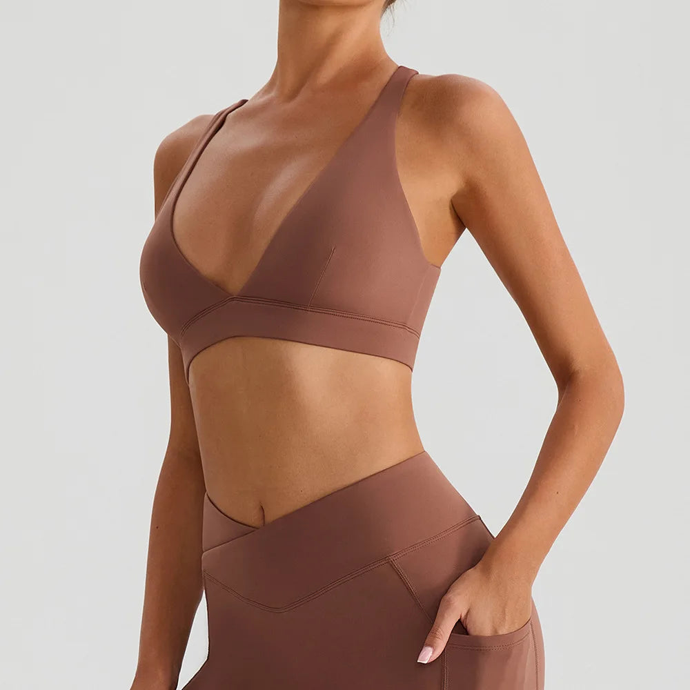Sports Bras For Women Gym Top Shockproof Elastic Fitness Sports Underwear Slim Yoga Crop Top Sports Underwear Athletic Wear - ATFH