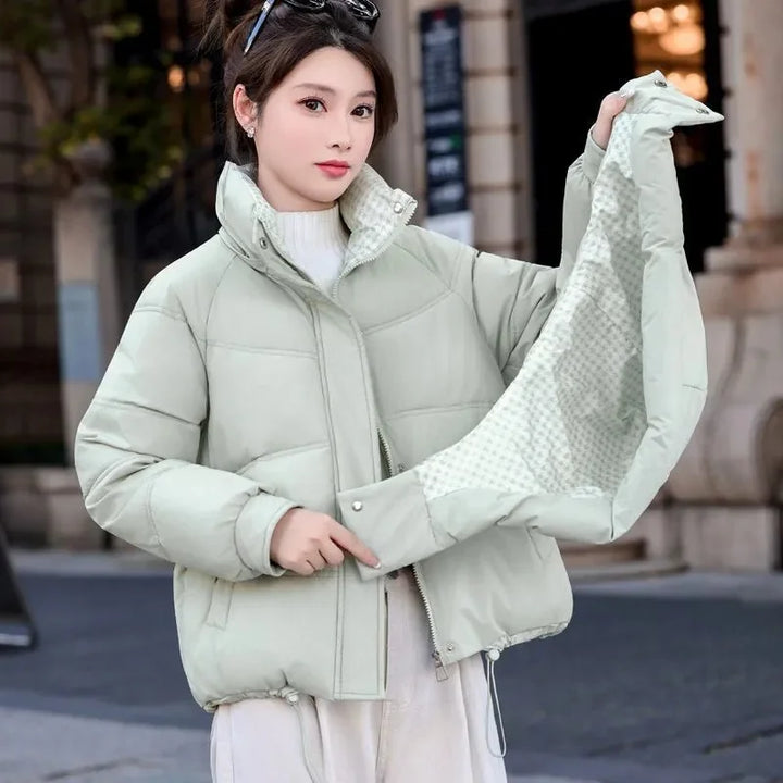 Explosions Down Cotton Coat Women Parkas 2025 Winter New Warm Cotton Padded Jacket Short Outcoat Hooded Korean Overcoat Female