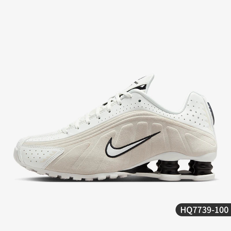 Nike Authentic Shox R4 Women's Breathable Air Column Cushioned Running Shoes HQ7739-100